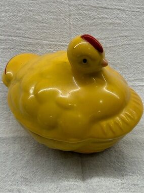 Vintage Collectible Chicken Hen Ceramic Covered Dish Made in Japan Numbered 37